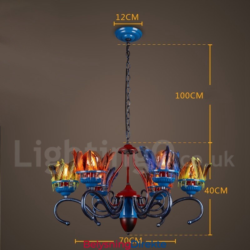 Retro Stålbelysningsbutikk Pendellysekrone