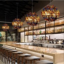 Retro Stålbelysningsbutikk Pendellysekrone