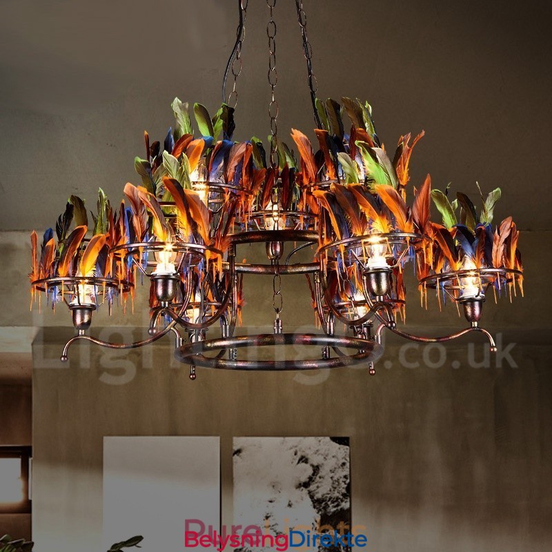 Retro Stålbelysningsbutikk Pendellysekrone