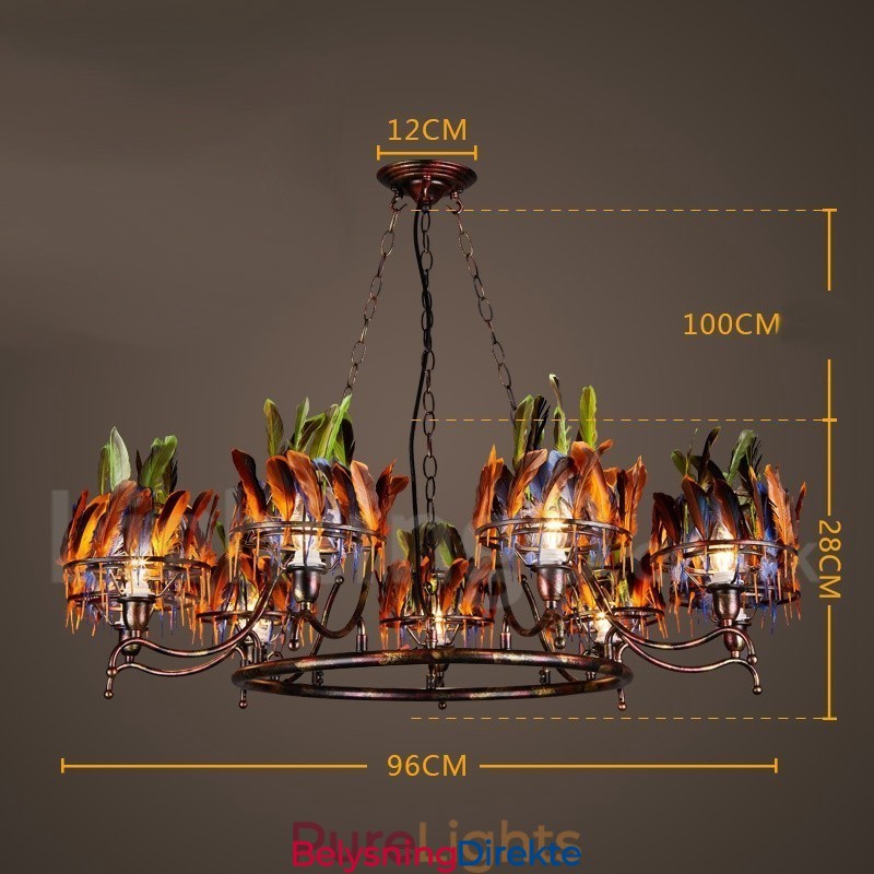 Retro Stålbelysningsbutikk Pendellysekrone