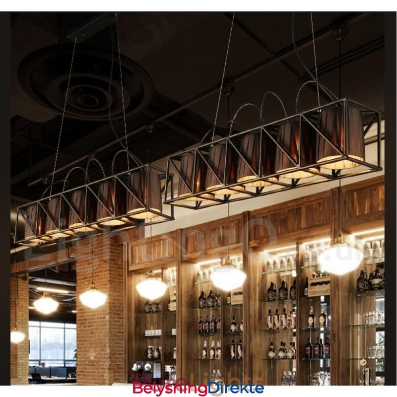 Industriell Stil Stålbelysning Butikk Pendellysekrone