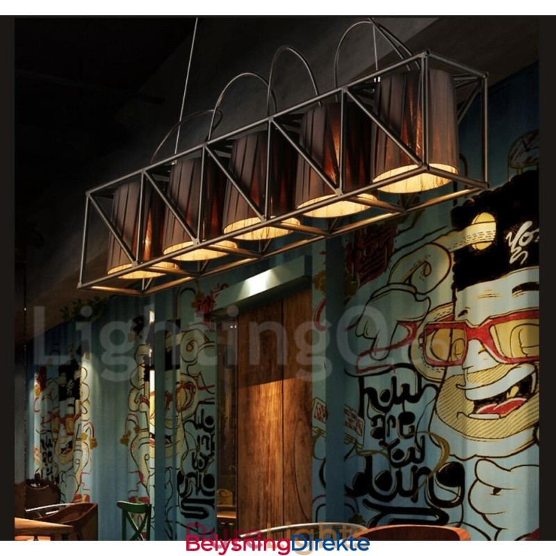 Industriell Stil Stålbelysning Butikk Pendellysekrone