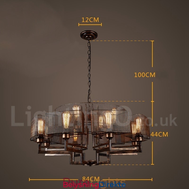 Industriell Stil Stålbelysning Butikk Pendellysekrone