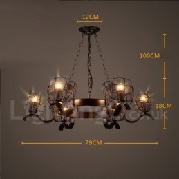 Industriell Stil Stålbelysning Butikk Pendellysekrone