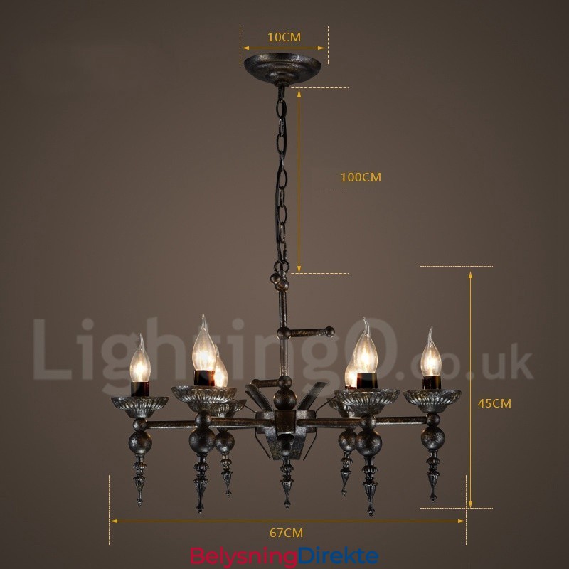 Industriell Stil Stålbelysning Butikk Pendellysekrone