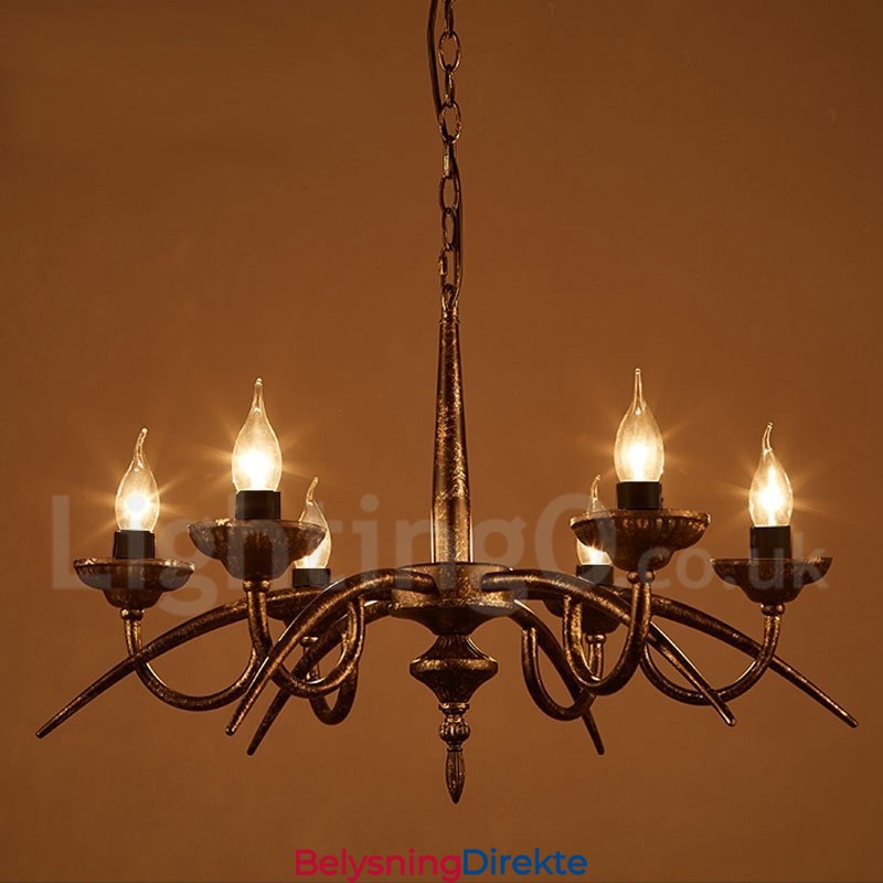 Industriell Stil Stålbelysning Butikk Pendellysekrone