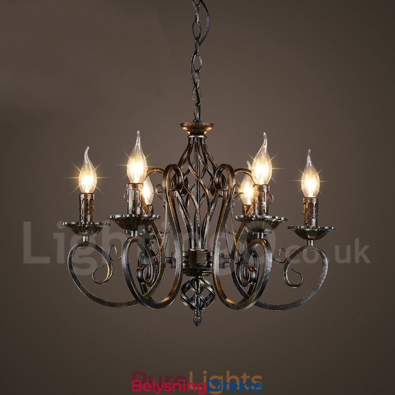 Industriell Stil Stålbelysning Butikk Pendellysekrone