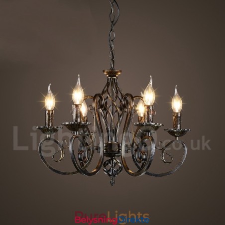 Industriell Stil Stålbelysning Butikk Pendellysekrone