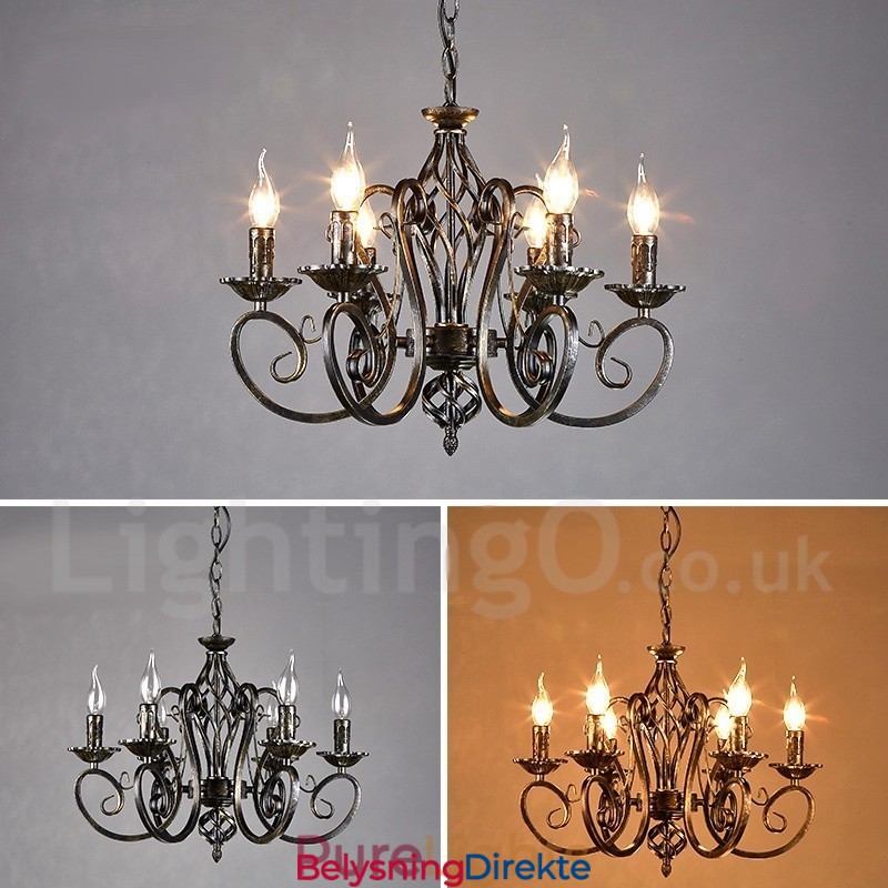 Industriell Stil Stålbelysning Butikk Pendellysekrone