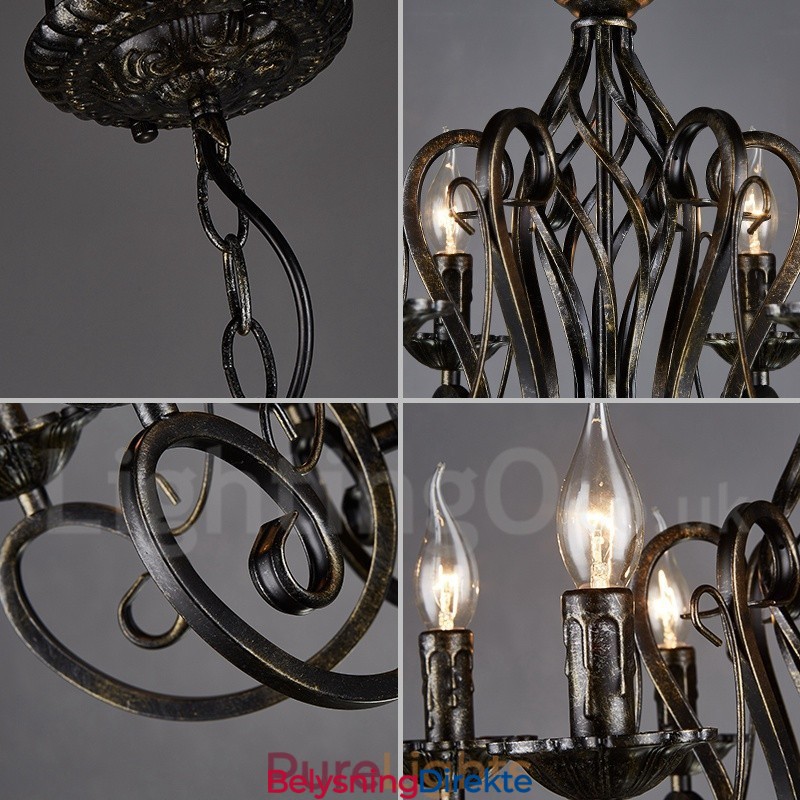 Industriell Stil Stålbelysning Butikk Pendellysekrone