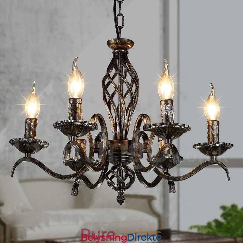 Industriell Stil Stålbelysning Butikk Pendellysekrone