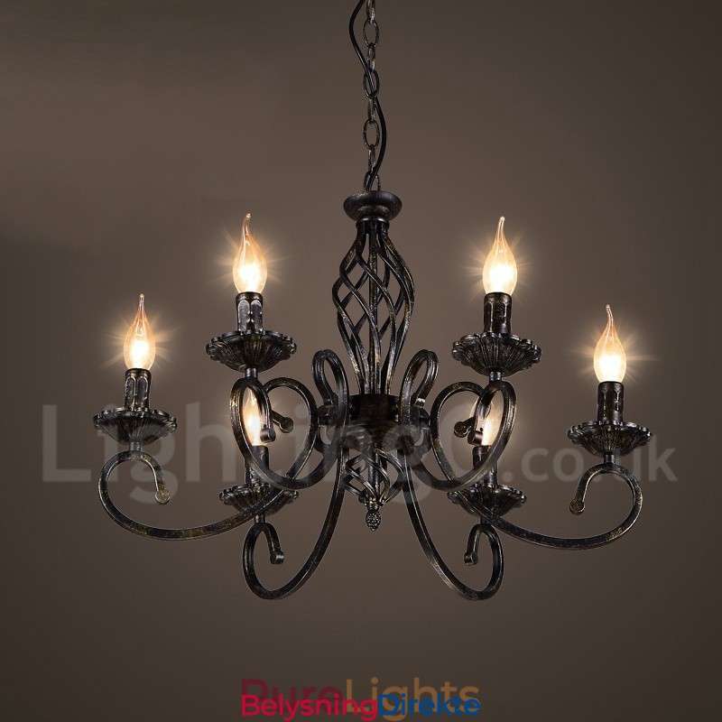 Industriell Stil Stålbelysning Butikk Pendellysekrone