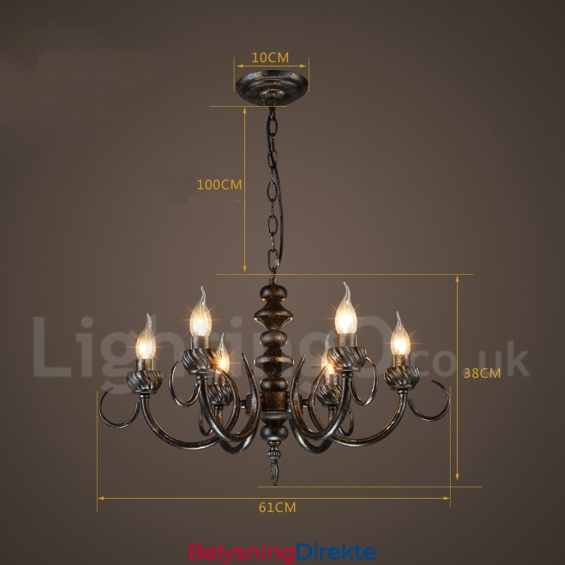 Industriell Stil Stålbelysning Butikk Pendellysekrone