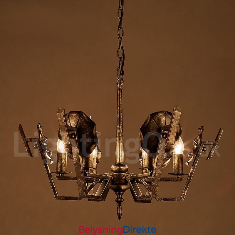 Industriell Stil Stålbelysning Butikk Pendellysekrone