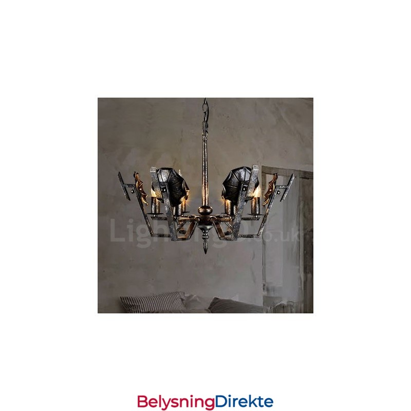 Industriell Stil Stålbelysning Butikk Pendellysekrone