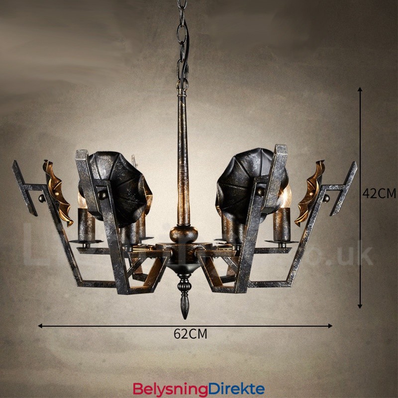 Industriell Stil Stålbelysning Butikk Pendellysekrone