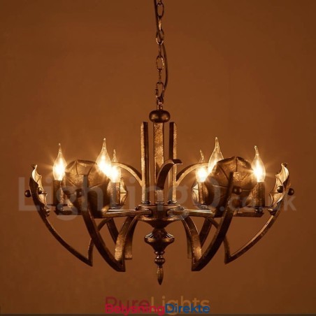 Industriell Stil Stålbelysning Butikk Pendellysekrone