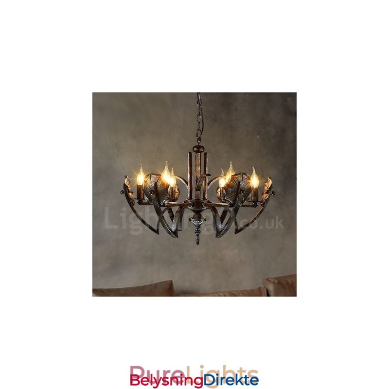 Industriell Stil Stålbelysning Butikk Pendellysekrone