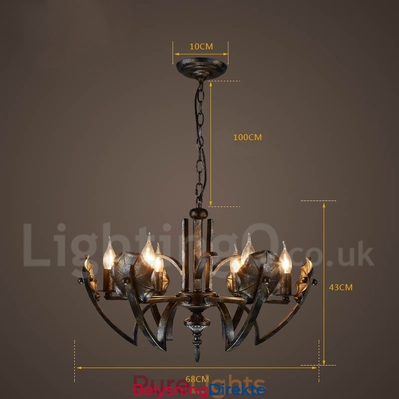 Industriell Stil Stålbelysning Butikk Pendellysekrone