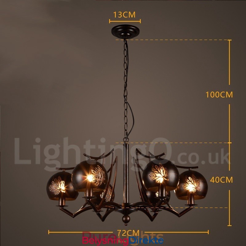 Industriell Stil Stålbelysning Butikk Pendellysekrone