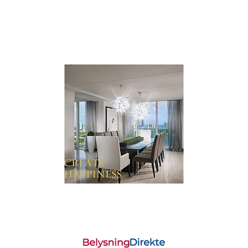 Lysekrone-Anhengslampe Imitert Krystallkule