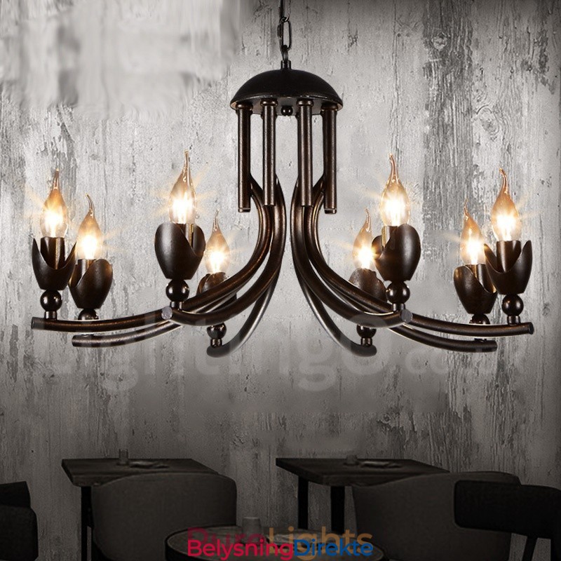 Industriell Stil Stålbelysning Butikk Pendellysekrone