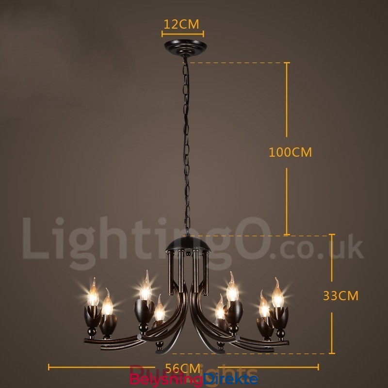 Industriell Stil Stålbelysning Butikk Pendellysekrone