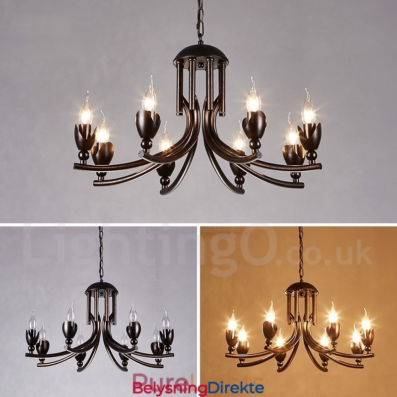 Industriell Stil Stålbelysning Butikk Pendellysekrone