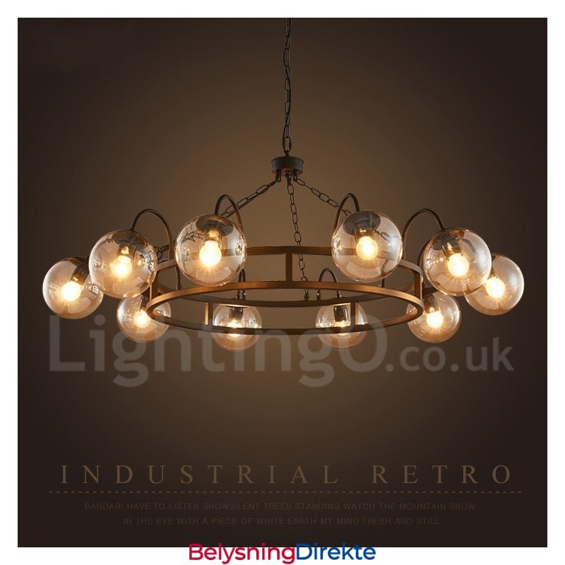 Industriell Stil Stålbelysning Butikk Pendellysekrone