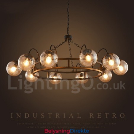 Industriell Stil Stålbelysning Butikk Pendellysekrone