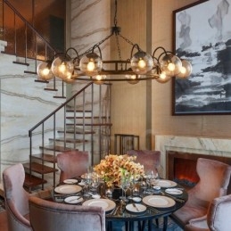 Industriell Stil Stålbelysning Butikk Pendellysekrone