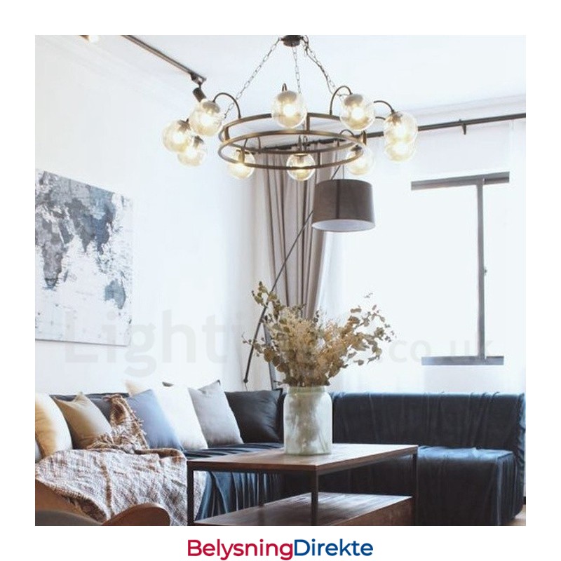 Industriell Stil Stålbelysning Butikk Pendellysekrone