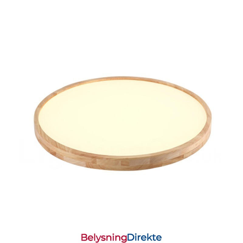 Ultratynn Rund Taklampe I Tre, Taklampe I Massivt Tre I Akryl, Nordic Lights