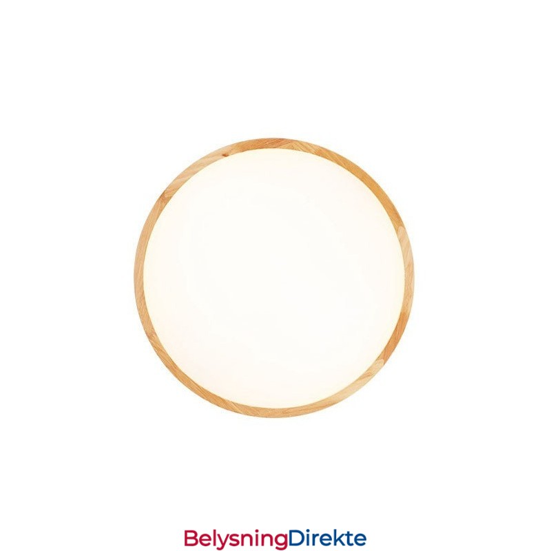 Ultratynn Rund Taklampe I Tre, Taklampe I Massivt Tre I Akryl, Nordic Lights