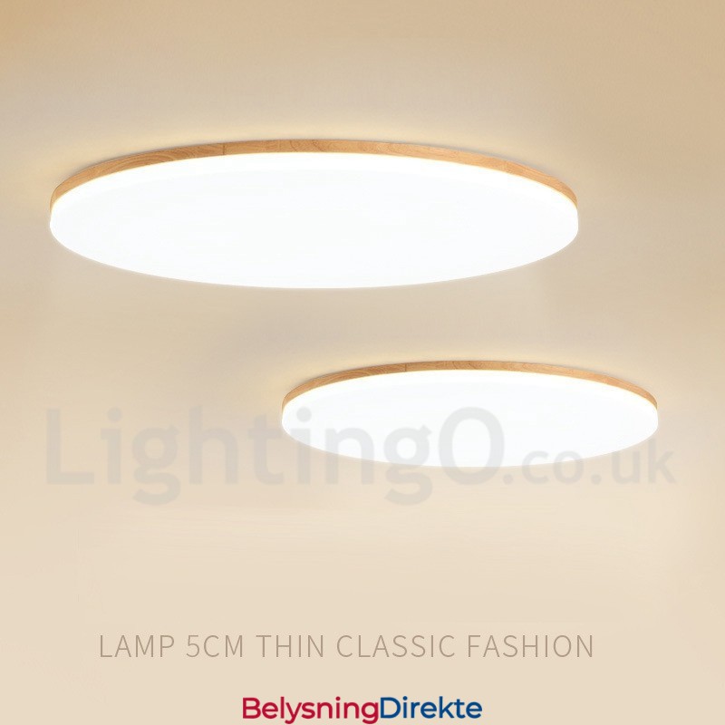 Nordisk Rund Taklampe Enkel Moderne Lampe I Heltre Ultratynn Taklampe