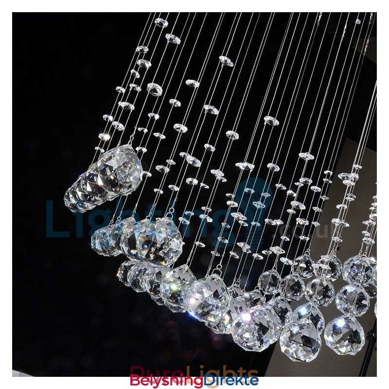 Moderne, Samtidskrone, Innfelt Anheng, Krystallregndråpelys