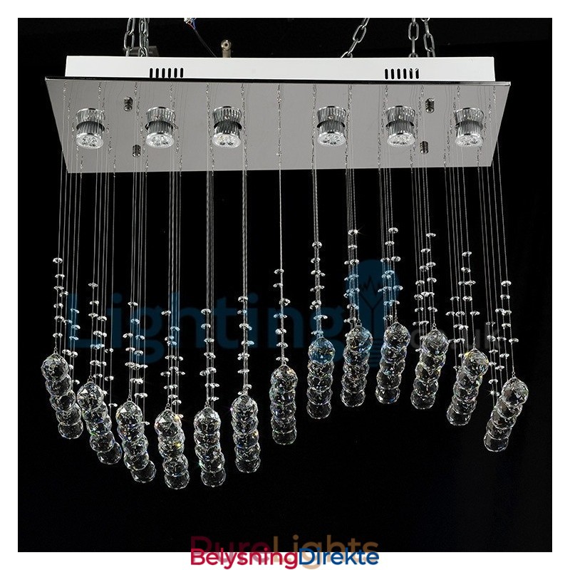 Moderne, Samtidskrone, Innfelt Anheng, Krystallregndråpelys