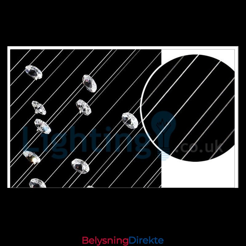 Moderne, Samtidskrone, Innfelt Anheng, Krystallregndråpelys