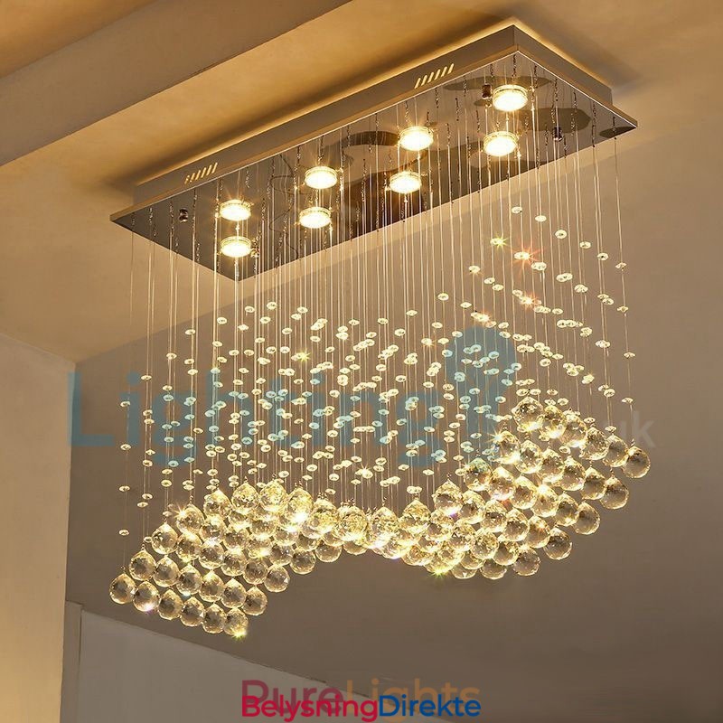 Moderne, Samtidskrone, Innfelt Anheng, Krystallregndråpelys