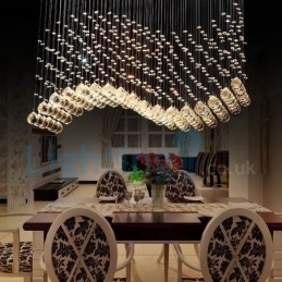 Moderne, Samtidskrone, Innfelt Anheng, Krystallregndråpelys