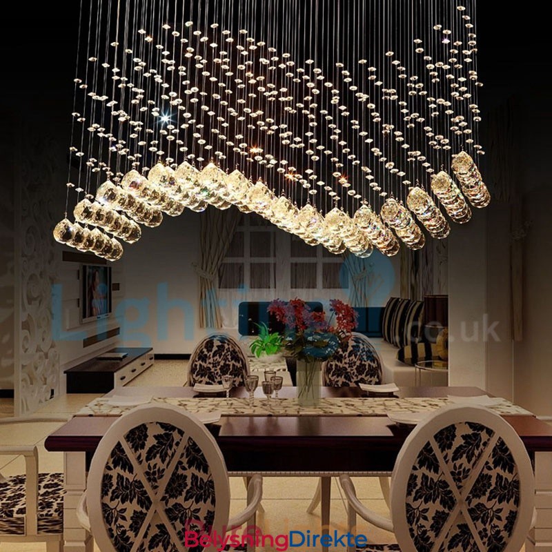 Moderne, Samtidskrone, Innfelt Anheng, Krystallregndråpelys