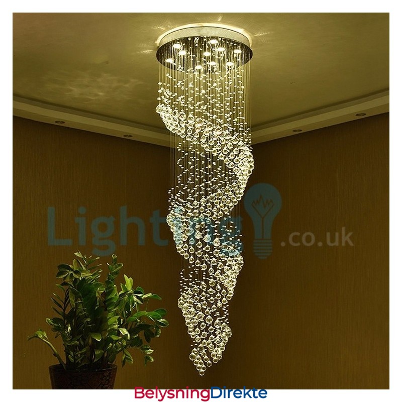 Moderne, Samtidskrone, Innfelt Anheng, Krystallregndråpelys
