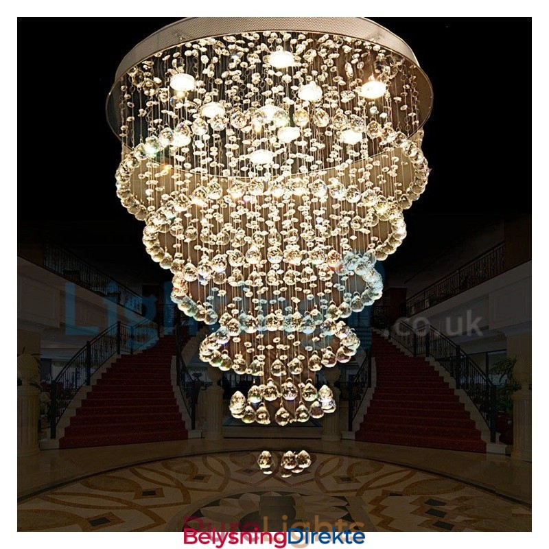 Moderne, Samtidskrone, Innfelt Anheng, Krystallregndråpelys