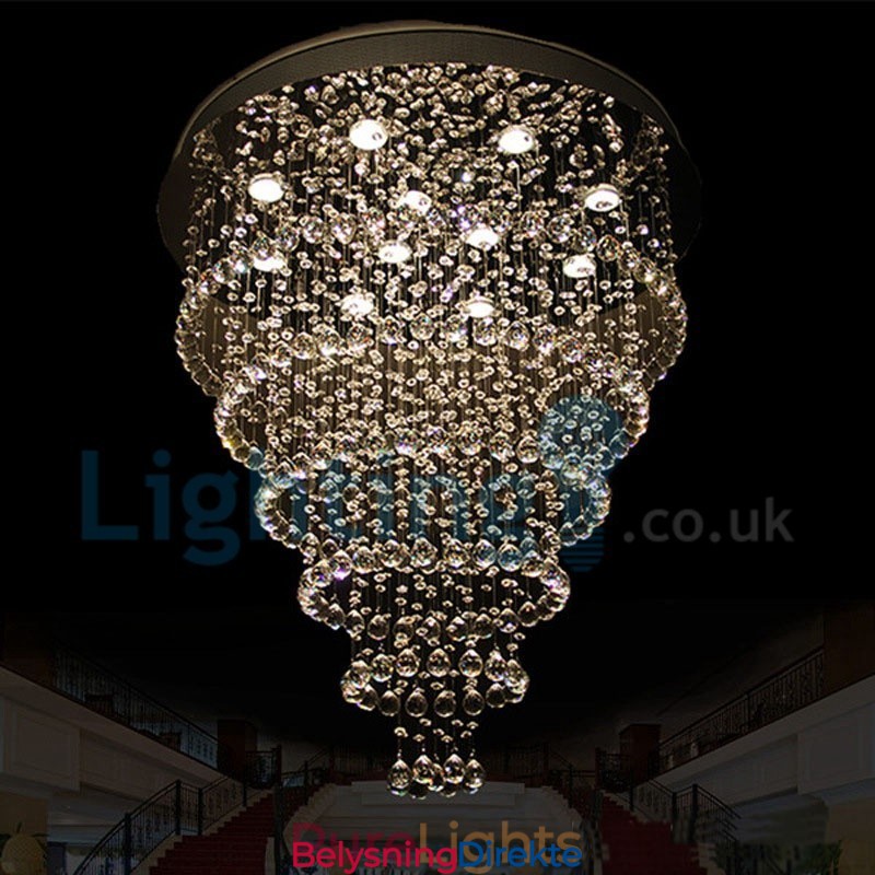 Moderne, Samtidskrone, Innfelt Anheng, Krystallregndråpelys