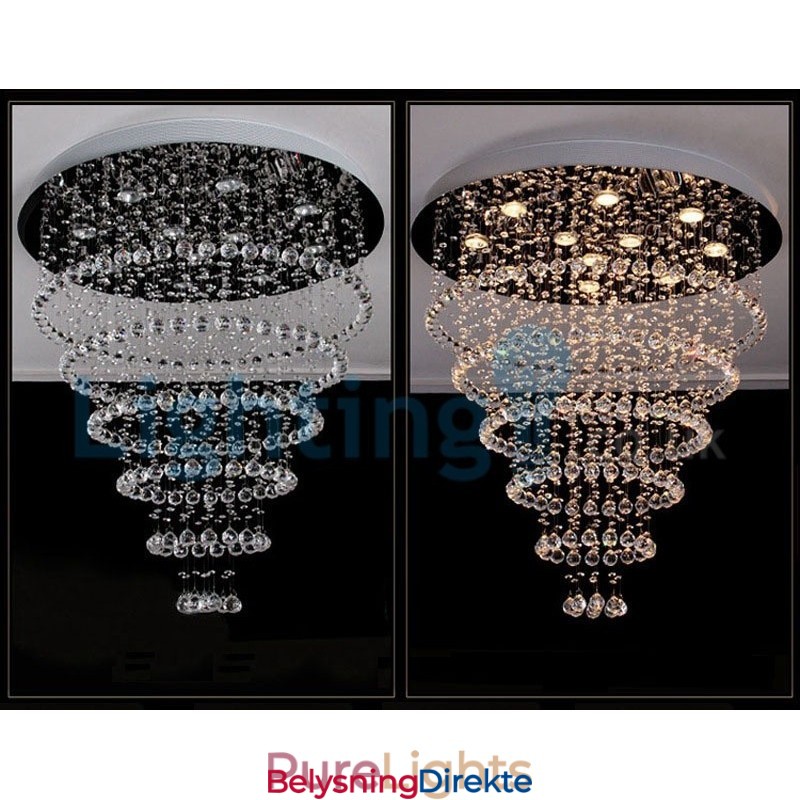 Moderne, Samtidskrone, Innfelt Anheng, Krystallregndråpelys