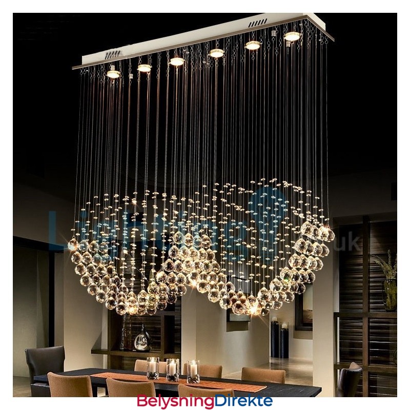 Moderne, Samtidskrone, Innfelt Anheng, Krystallregndråpelys