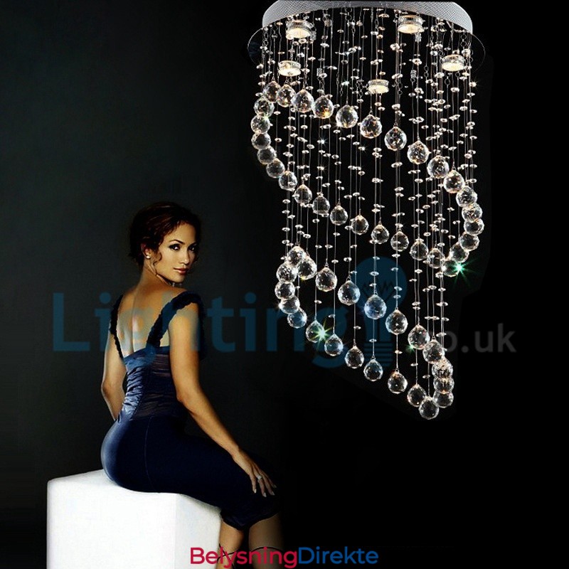 Moderne, Samtidskrone, Innfelt Anheng, Krystallregndråpelys