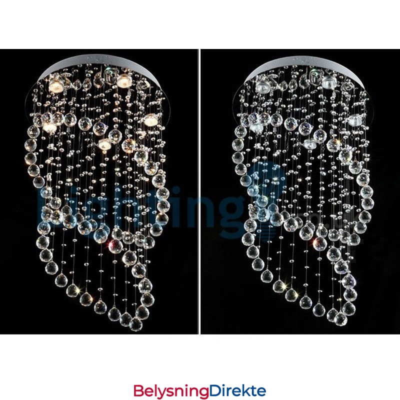 Moderne, Samtidskrone, Innfelt Anheng, Krystallregndråpelys