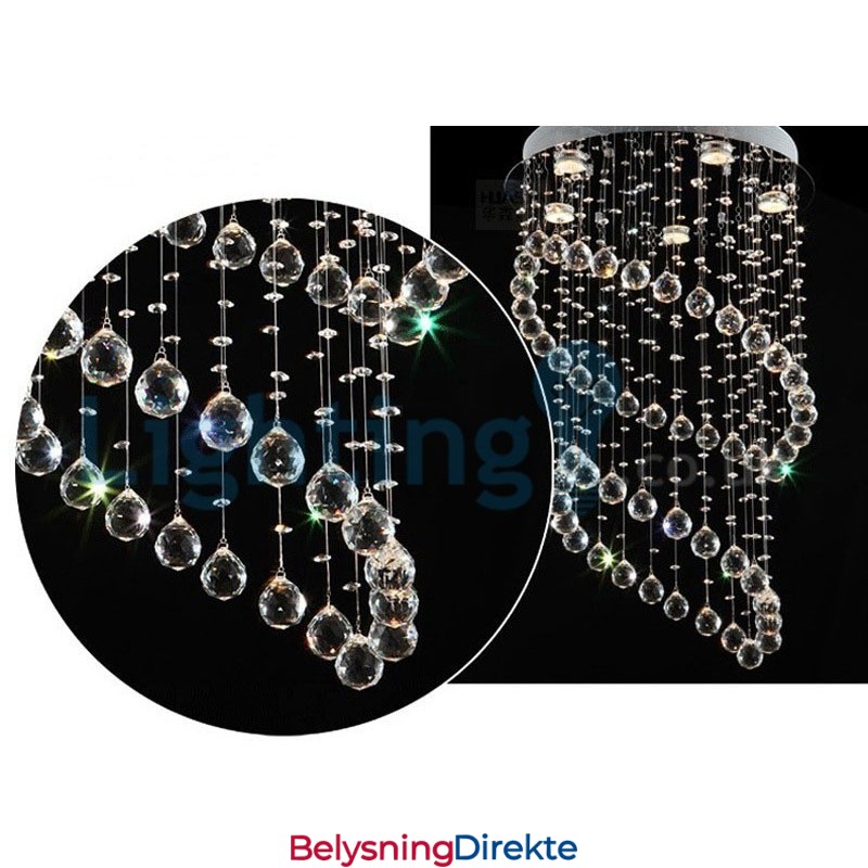 Moderne, Samtidskrone, Innfelt Anheng, Krystallregndråpelys