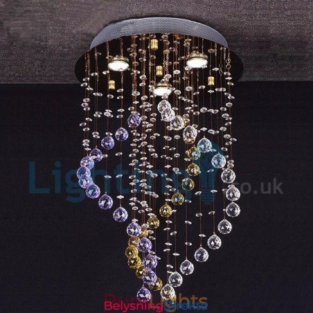 Moderne, Samtidskrone, Innfelt Anheng, Krystallregndråpelys